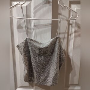 EUC dressy crop tank top